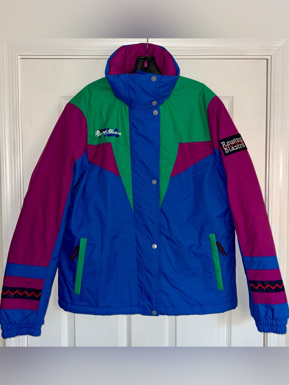 FILA x ROWING BLAZERS Vintage Inspired 90s Unisex Neon Statement Ski Jacket M